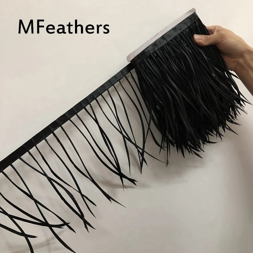 5 Meters Goose Biot Feathers Trims Hair Extension Single Goose Duck Feather Lace Geese Feathers DIY Clothing Jewelry Accessories