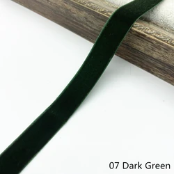 Velvet Ribbon for Wedding and Party Decorations - Gift Wrapping and DIY Hair Bowknot (07 Dark Green)