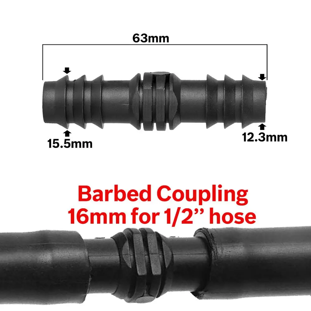 KESLA 1/4 ''3/8'' 3/4 ''1'' садовая вода колючая муфта соединитель DN16 DN20 DN25 прямой адаптер микро капельного орошения фитинг