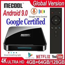 Mecool KM3/KM9 pro Android tv Box Google Сертифицированный Смарт ТВ-бокс Android 9,0 S905X2 USB3.0 2,4G/5G Wifi 4K Медиаплеер Smart Box
