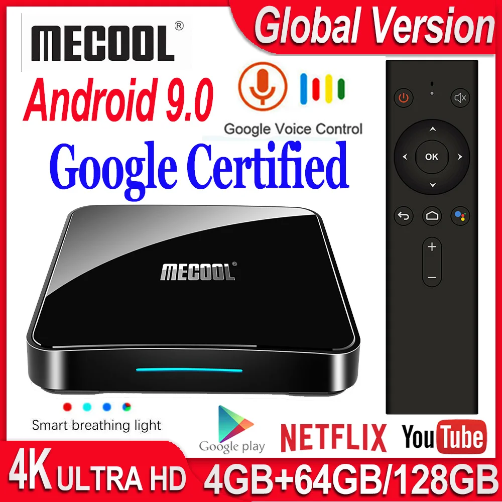 Billig Mecool KM3 KM9 pro Android TV Box Google Zertifiziert Smart TV Box Android 9.0 S905X2 USB3.0 2,4G 5G Wifi 4K Media Player Smart Box