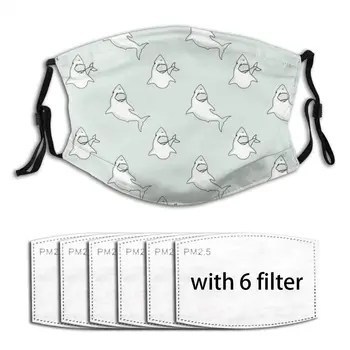 

Anti Dust Cute Shark PM2.5 Filter Masks Activated Carbon Filter Antibacterial Dust Proof Face Cover Reusable Breathable