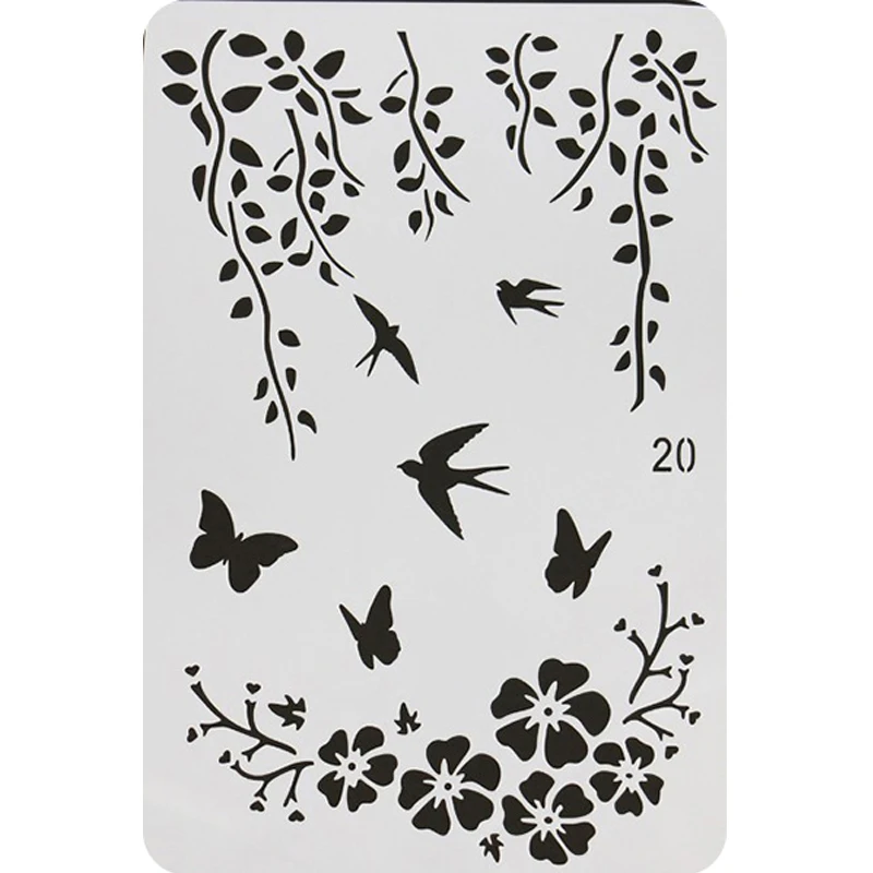 

1pc Swallow Stencil Decor Painting Template Embossing DIY Craft Bullet Journal Accessories Sjablonen For Scrapbooking Reusable