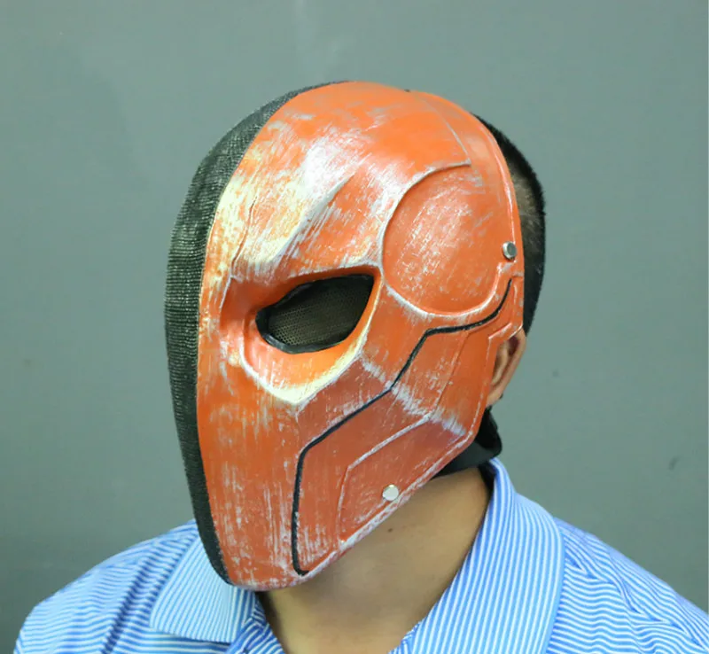 Фильм Бэтмен, рыцарь Аркхема Косплей Маска Deathstroke Терминатор взрослый ребенок ПВХ маска для век Хэллоуин Рождественские украшения подарок