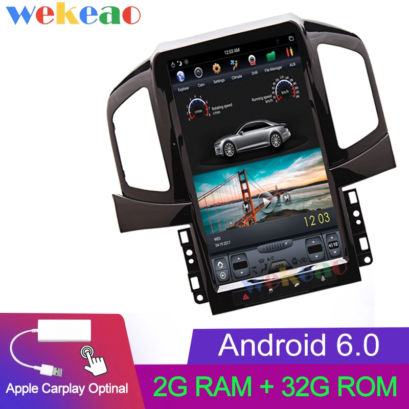 Wekeao вертикальный экран Tesla style 13,6 ''Android 8,1 автомобильный Радио gps навигатор Автомобильный dvd-плеер для Chevrolet Captiva 2013- 4G - Цвет: Android Car Radio