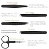 4/5Pcs Extension Tweezers Set Stainless Professional Eye Lashes Extension Tweezers Eyebrow Tongs Clip Scissors Cosmetic Tools 5