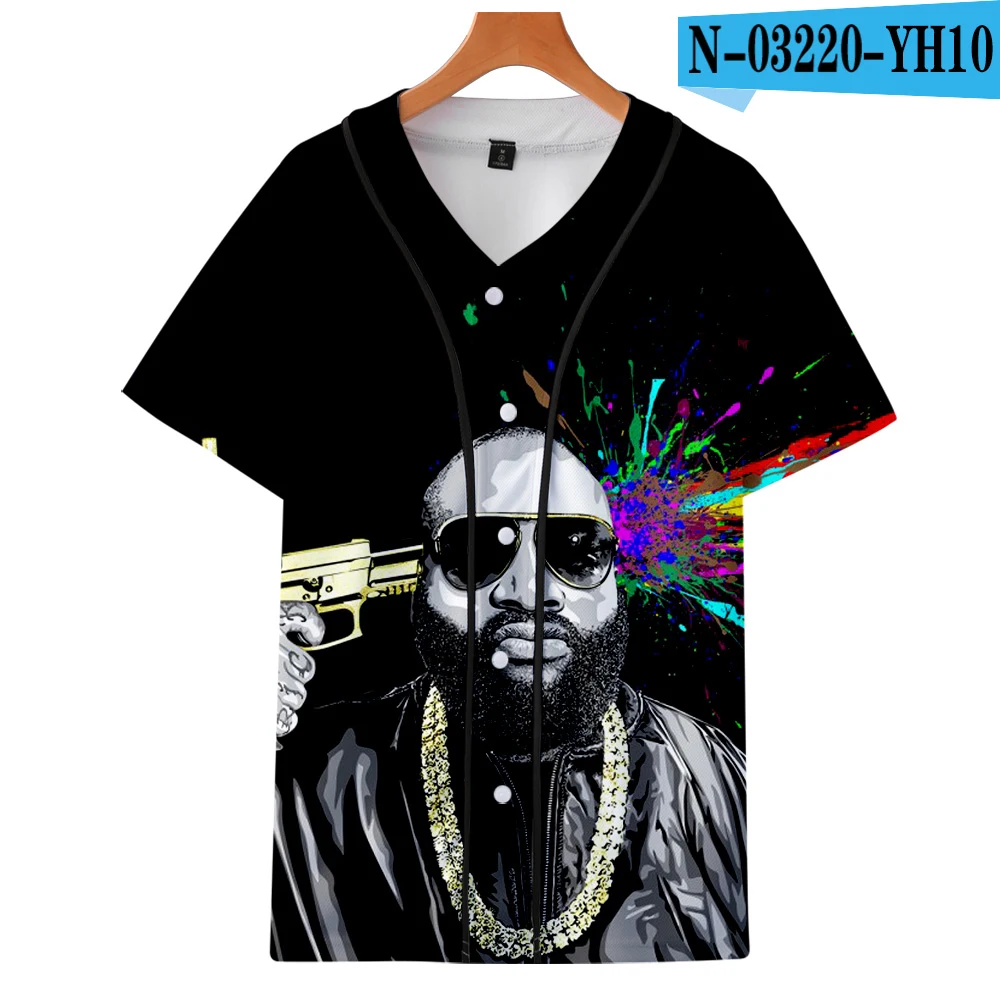 Rick Ross/комплект из двух предметов с 3D принтом; модные летние бейсбольные футболки+ пляжные шорты; Лидер продаж года; Повседневная Уличная одежда - Цвет: Коричневый