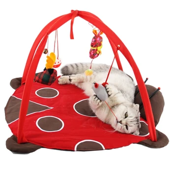 

Small Pet Cat Beds Lovely Mats Training Tortorise Pet Cats Bed Toys Mobile Activity Playing Bed Toys Pad Blanket Cat Toy Supply