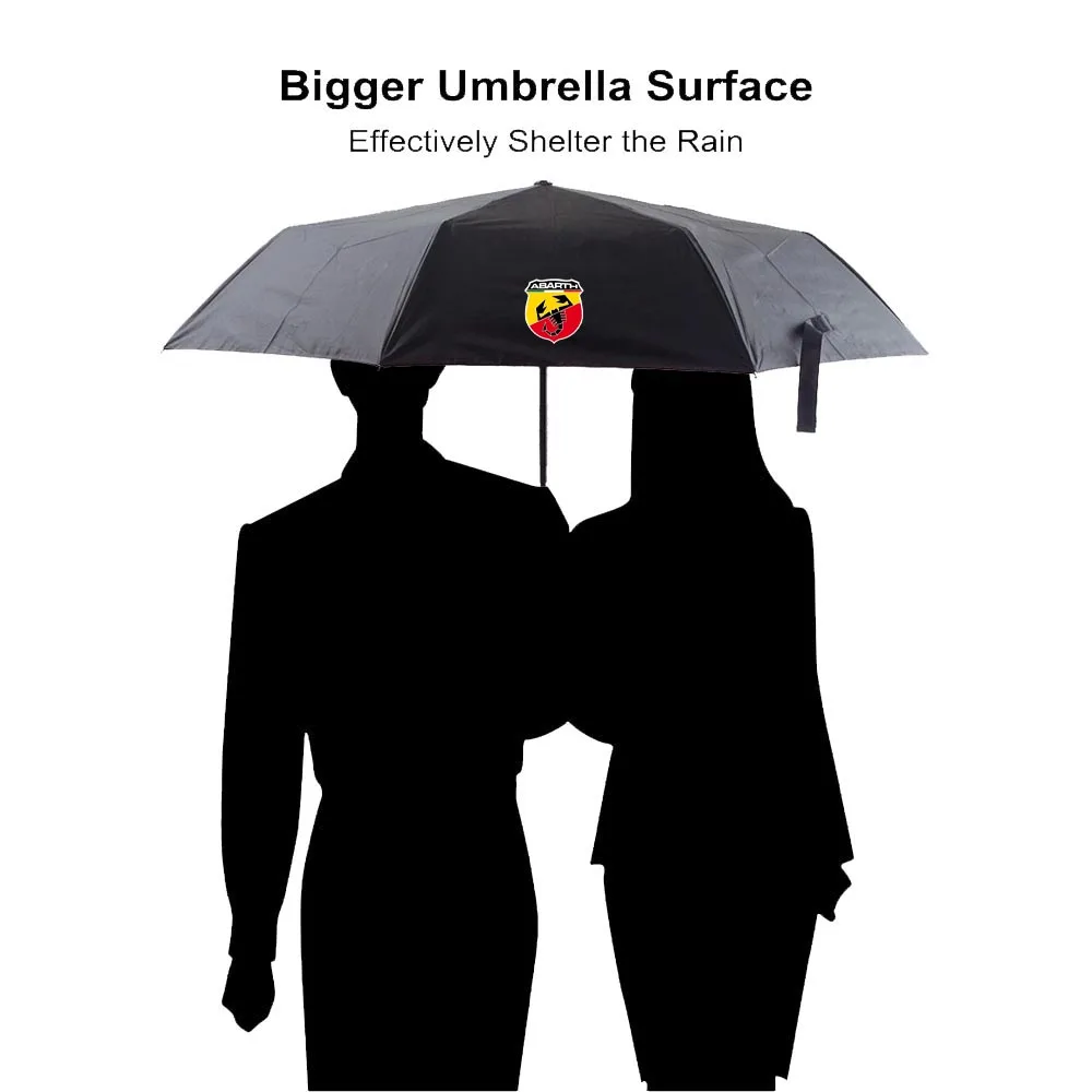 Car Fully Automatic Folding Umbrella For Fiat Abarth 124 Gt Spider 595 Competizione 595 Pista 695 70 anniversar XSR Accessories Umbrella Sets Car Logo Umbrella