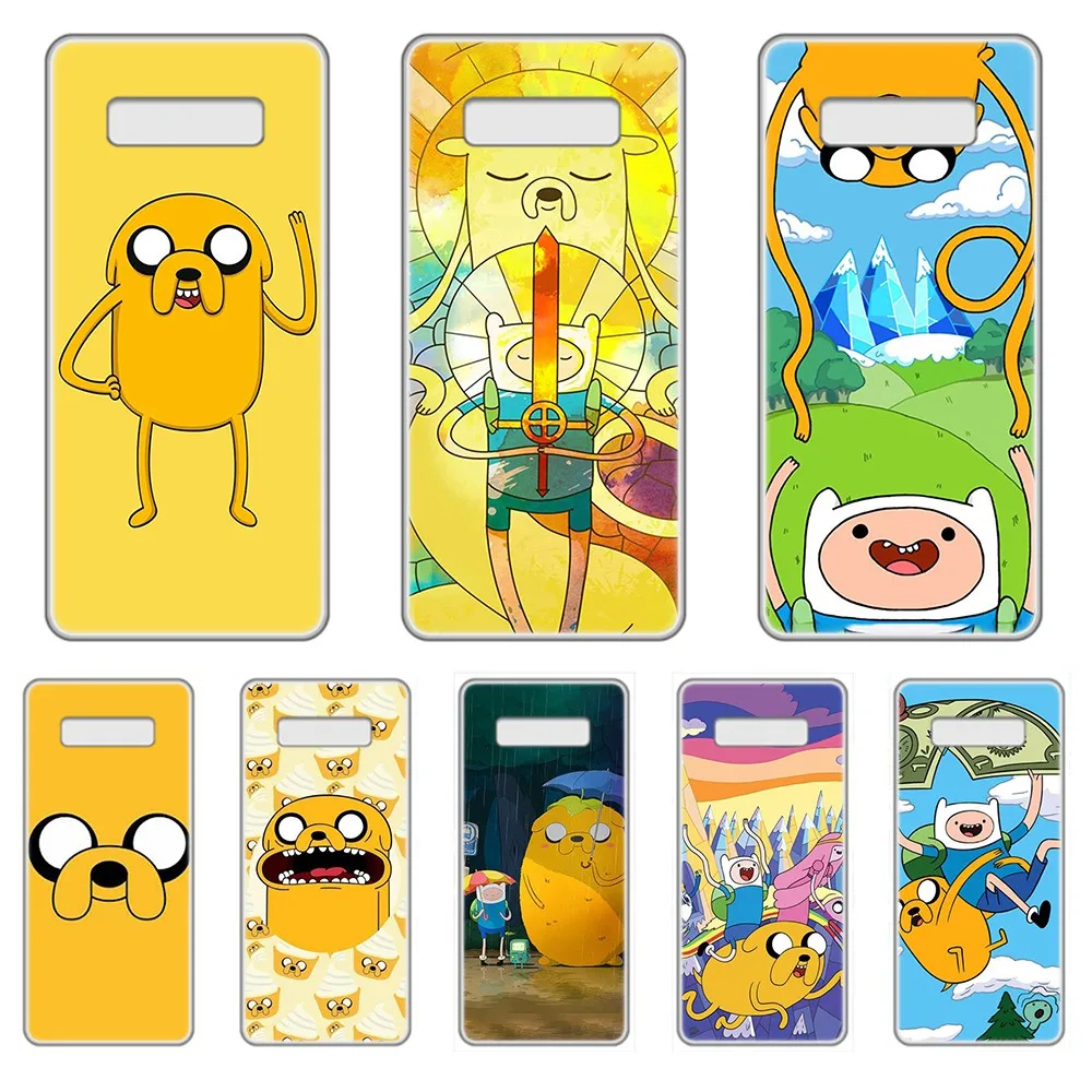 Прозрачный чехол для телефона Adventure Time с Финном и Джейком SamSung Galaxy S 7 8 9 10 11 20 a 20e 50 51
