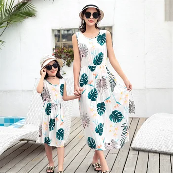 

Seartist Family Matching Floral Dresses Mother Daughter Beach Dress Girls Mom Mum Bohemian Beachwear Girls Dresses 2020 New 35