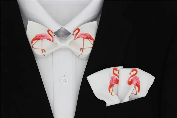 free-shipping-new-male-men's-fashion-original-design-wedding-gift-suit-straight-socket-bow-tie-pocket-towel-tie-flamingo