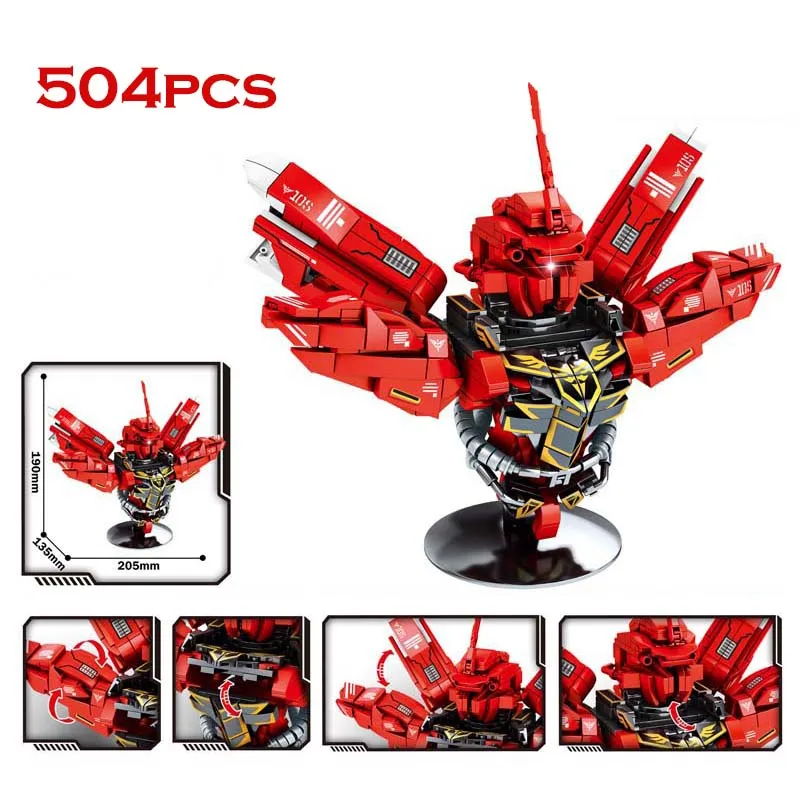 Конструктор идей Gundam Bust UC Bricks набор роботов модели Единорог SAZABI Sinanju Technic