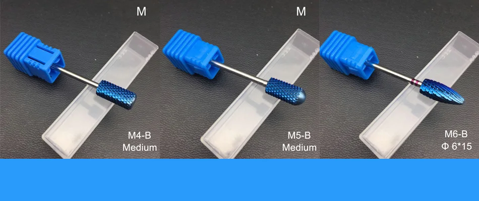 RIKONKA синяя Вольфрамовая круглая фреза для ногтей твердосплавные фрезы для маникюра электрические фрезы аксессуары для ногтей