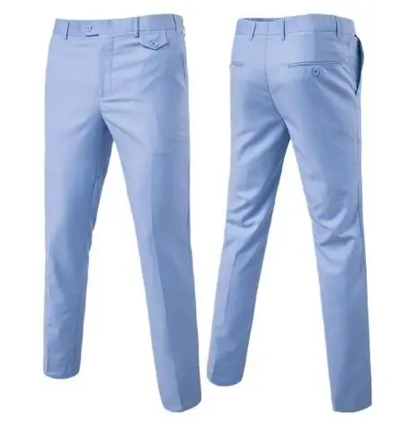 Последние пользовательские костюм брюки формальные Бизнес Slim Fit Мужские брюки курить ноги брюки - Цвет: color 2