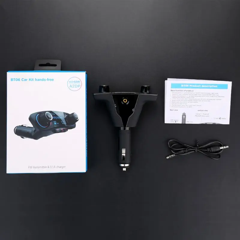 Автомобильный Bluetooth fm-передатчик Aux модулятор аудио MP3-плеер Автоаксессуары
