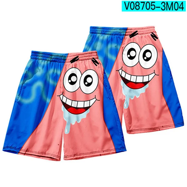 3D Anime Patrick Star Board Shorts Trunks Summer New Quick Dry Beach Swiming Shorts Men Hip Hop Short Pants Beach clothes casual shorts