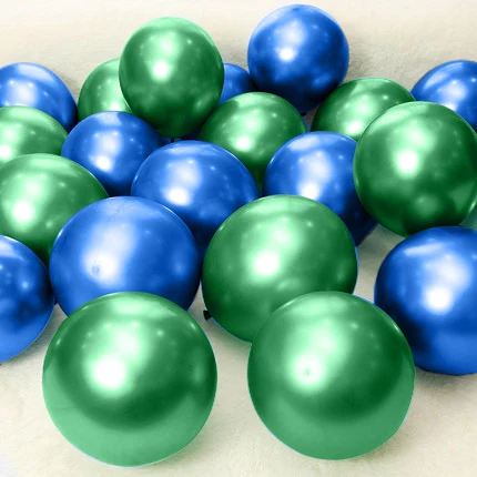 blue green 10/20 шт. 5 дюймов цвета: золотистый, серебристый шары из латекса цвета металлик, металлическая хромированная воздушные шары Свадебный декор День рождения расходные материалы - Цвет: blue green