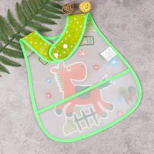 Регулируемые детские слюнявчики EVA водонепроницаемые Слюнявчики для кормления, складные детские Мультяшные Слюнявчики для кормления, Детские фартуки