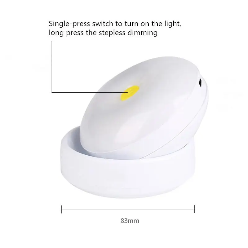 

DishyKooker Dimming Charging Magnet Adsorption Remote Touch Control Double Light Source Night Light for Bedroom Bedside
