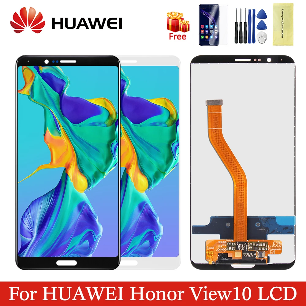 

Original For 5.99" Huawei Honor View 10 LCD Display Screen Frame+ Touch Screen Panel Digitizer Replacement For Honor V10 Display