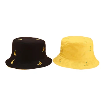 

Two Side Reversible Fruit Cherry Bucket Hat For Men Women Fisherman Hat Panama Bob Hat Summer Sun Hat
