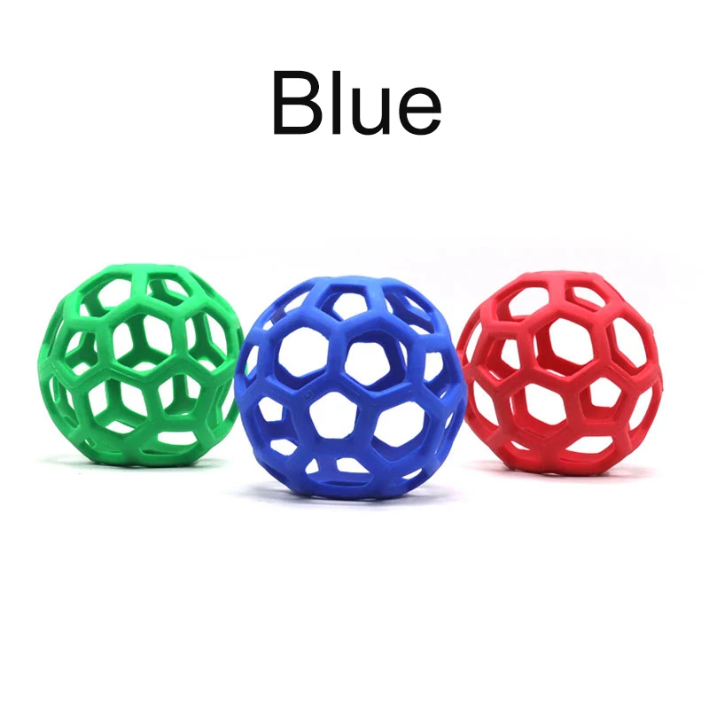 Blue Игрушка для питомца, собаки, кошки, мяча, собака, резиновая жевательная игрушка, собака, геометрические безопасные игрушки, мяч для маленьких, средних и больших собак, играющий в питомцев, тренировочный продукт - Цвет: Blue