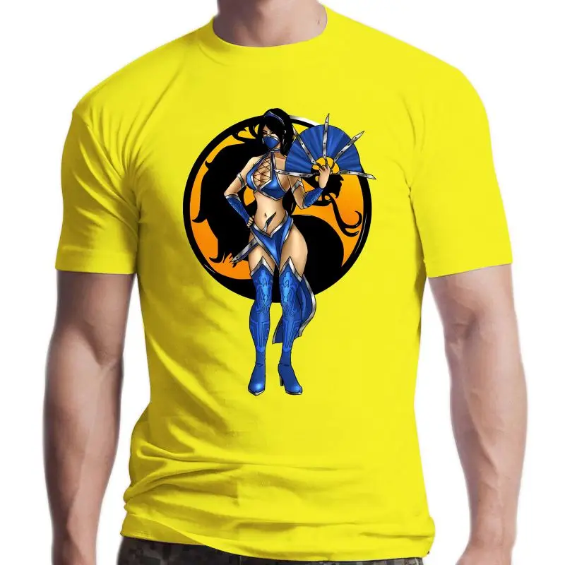 Новинка 2021 Мужская футболка с принтом из игры Mortal Kombat Китана хлопковая Футболка MK