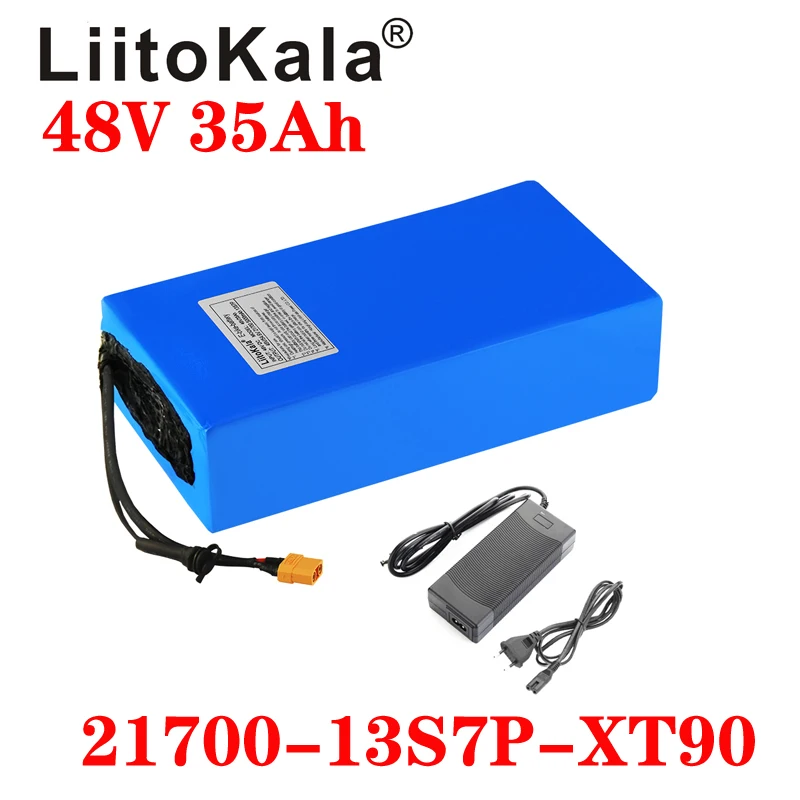 US $264.10 LiitoKala 48V 35ah 21700 5000mAh 13S7P ebike battery 20A BMS 48v battery Lithium Battery Pack For Electric bike Electric Scooter