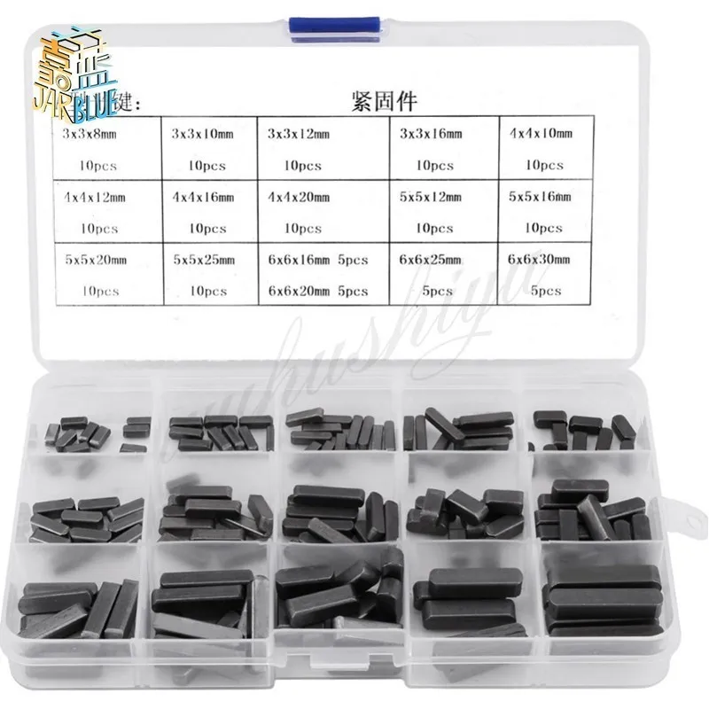 

140pcs Round Ended Feather Key Parallel Drive Shaft Keys Dowel Set 8mm 10mm 12mm 16mm 20mm 25mm 30mm Hardware