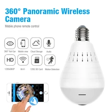 

LED Light Panoramic Camera 360 Degree 960P Wireless WiFi IP Camera Cam Bulb Home Security Camera Motion Detection Remote Monitor