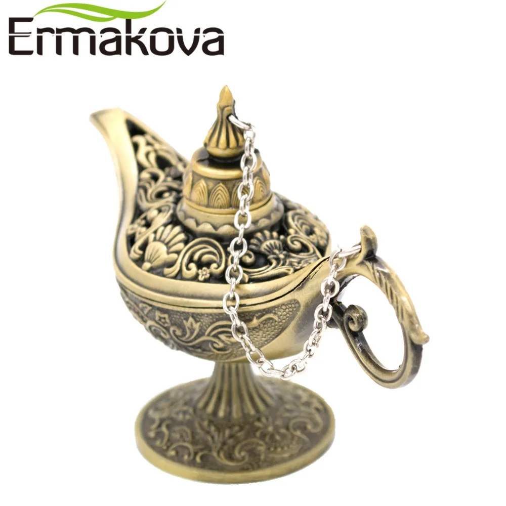 Ермакова 12 см (4.7 &quot) Классический Редкие Hollow Легенда Аладдин Магия Genie Лампы для