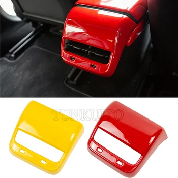 

1 Piece Model 3 Car Carbon Fiber ABS Rear Air Vent Outlet Cover Trim For Tesla Model 3 2017 2018 2019 Accessories Interior