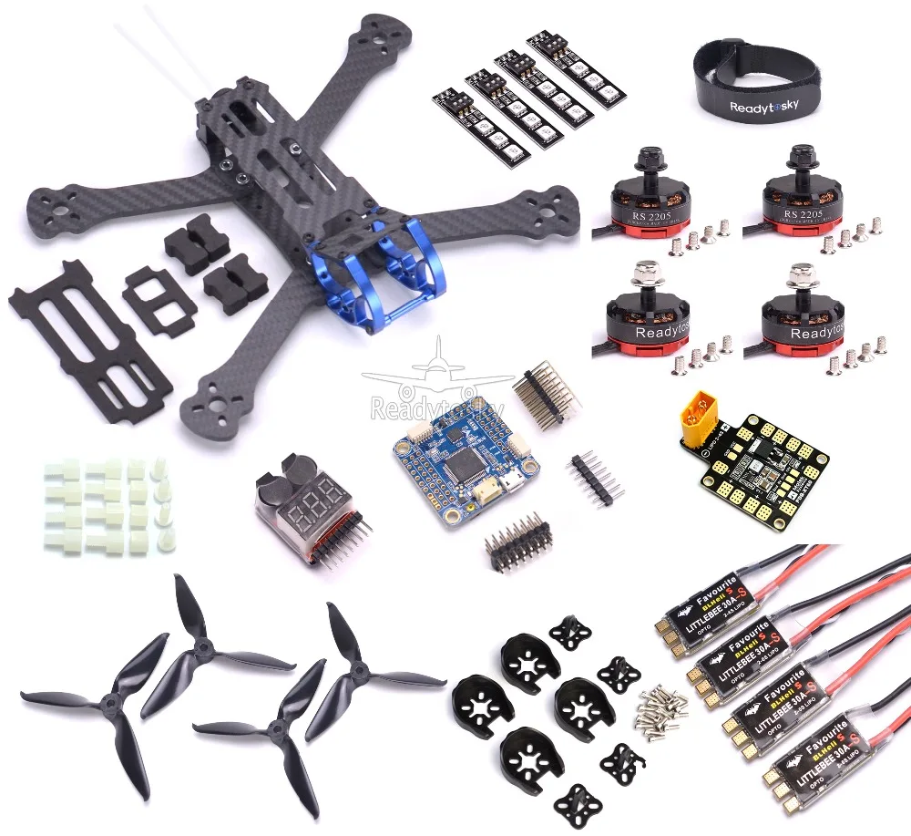 

Rooster 230 5" FPV Racing Drone F4 V3 PRO Flight Control RS2205 2300KV Motor Littlebee 30a-s brushless ESC 5 / 12V PDB 5065 Prop