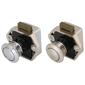 

10Pcs for Camper Car Push Lock 20Mm Rv Caravan Boat Motor Home Cabinet Drawer Latch Button Locks for Furniture Hardware