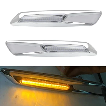 

MagicKit 2x Chrome LED Side Marker Turn Signal Indicator Lights Fit for BMW 1 Series E81 Hatchback 09/2004-10/2011