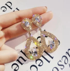 2 шт./компл. женские модные серьги геометрические висячие с блестящими