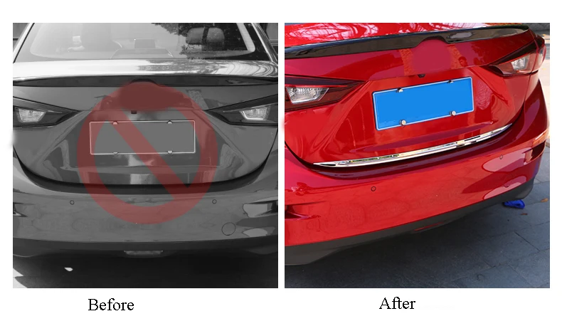 Aiwins Taril Обшивка двери для Mazda 3 Axela- седан автомобиль Нижняя отделка багажного отделения дверь хвост крышка нагревательного элемента молдинги на двери