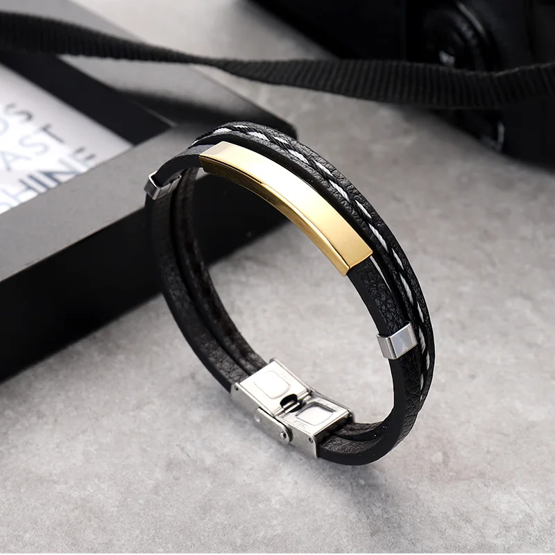 Simple New Handmade Retro Woven Leather Bracelet Popular Hand Jewelry Couple Pair Punk Bracelet leather bracelet