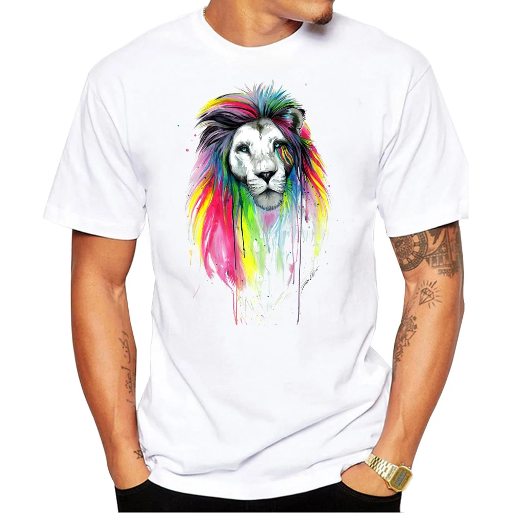 men tee Palace Undertale For Cool Watercolor For Lion T-shirt Summer Mens Harajuku T Shirt Funny Hipster Short Sleeve Tee Tops
