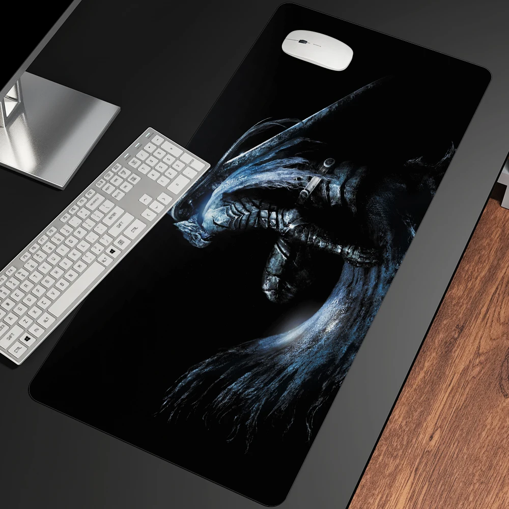 Anime Padrão Dark Soul Paisagem Grande Gaming Desk Pad hd Print Computador Gamer Bloqueio Borda Mats Xxl - Imagem 4