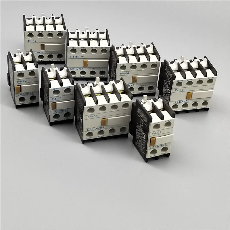 

Auxiliary conta LA1-DN22LA1-DN11F4-22F4-11 Contactor block Auxiliary The auxiliary contact for CJX2 LC1-D AC Contactor 4 Poles