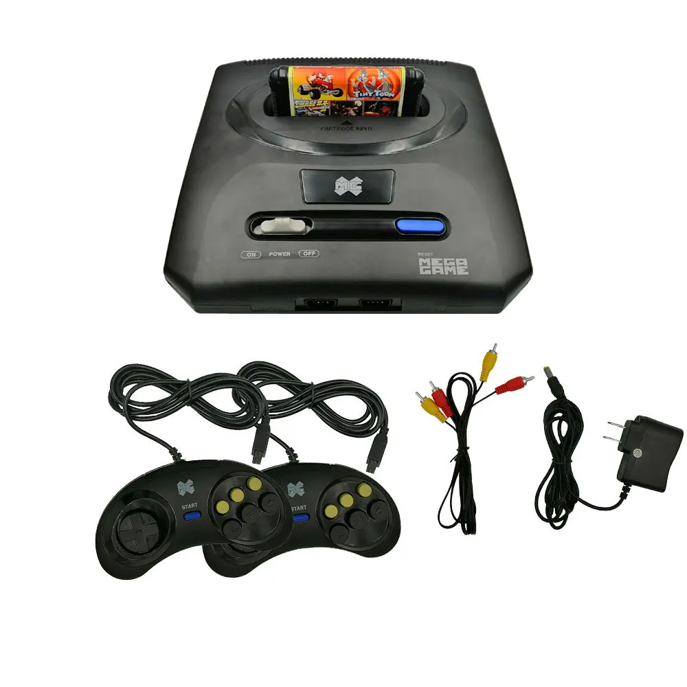 Mini Video TV Game 16 Bit For SEGA MD 2 Console AV Output Super Handheld Game Controller Wired Gamepad Built-in 368 Retro Games