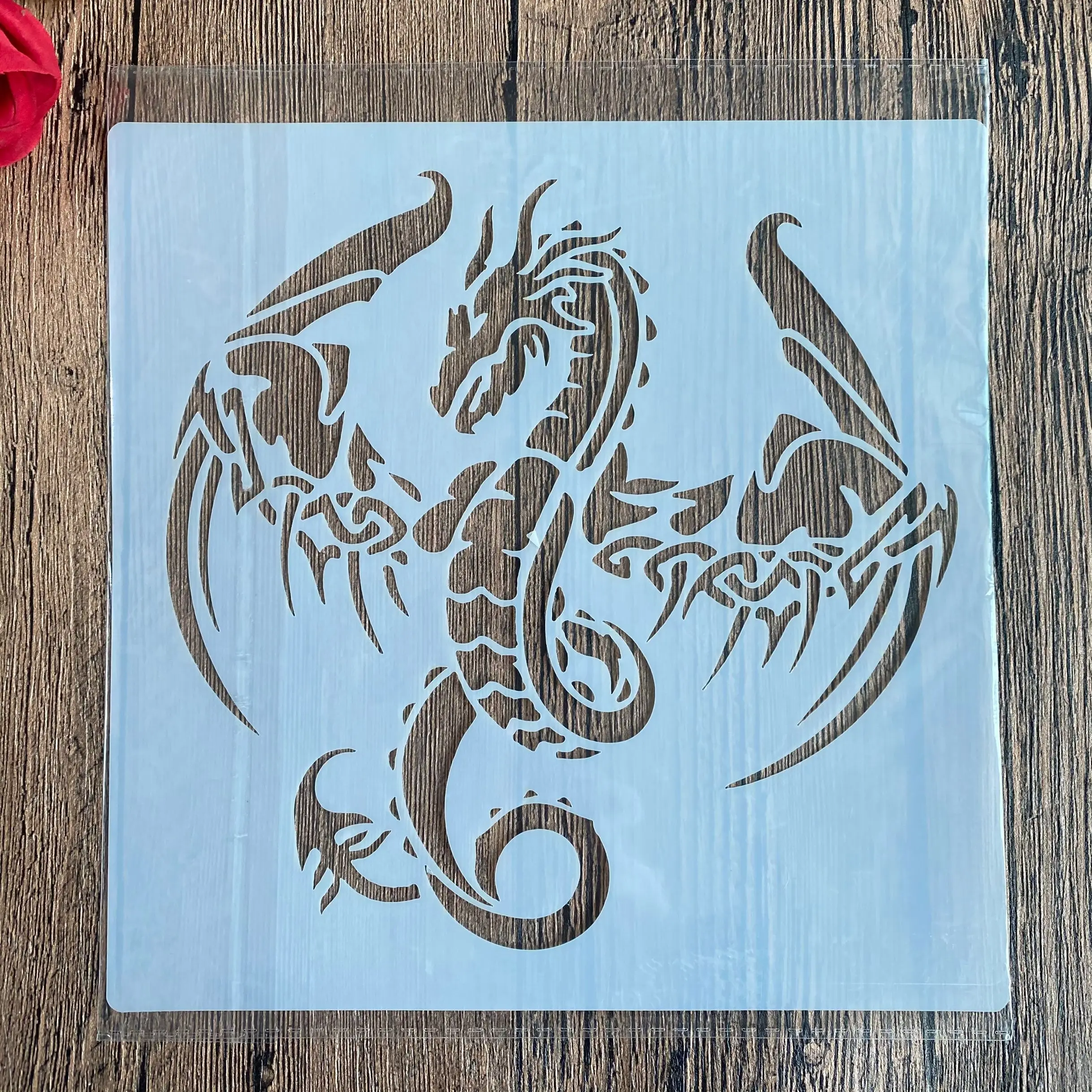 4 개/대 20*20 cm diy 공예 동물 금형 그림 스텐실 스탬프 사진 앨범 나무, 직물, 벽에 양각 종이 카드