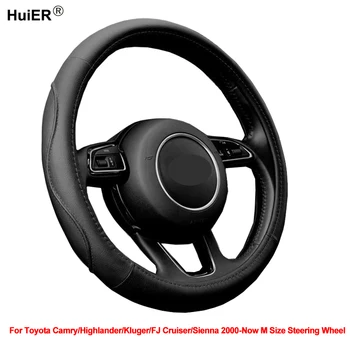 

Auto Car Steering Wheel Cover Wrap Volant For Toyota Camry Highlander Kluger FJ Cruiser Sienna 2000 - Now M Size Steering Wheel