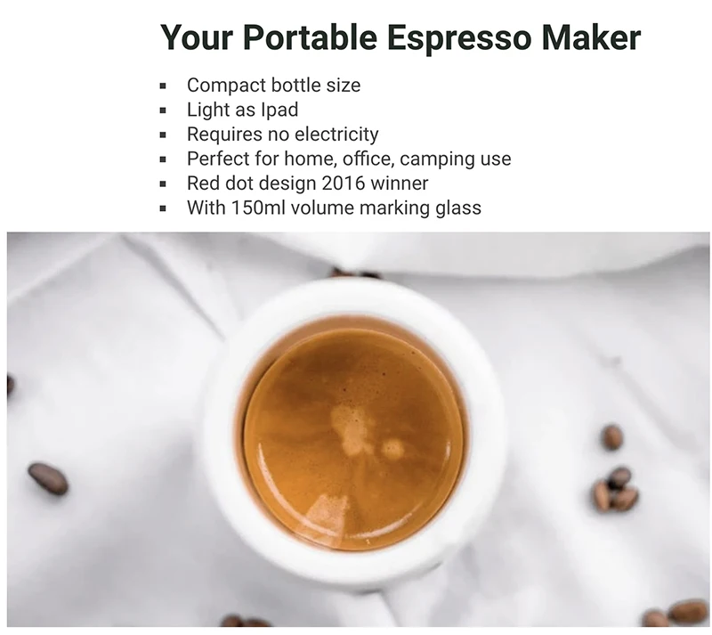 Staresso Portable Espresso Maker SP200 brew coffee capsules machine
