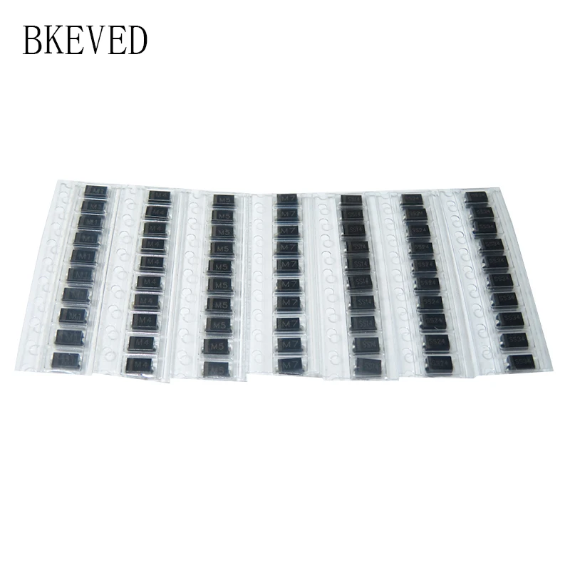 Набор диодов SMD 200 шт./лот 20 значений * 10 шт. содержит SS110 SS220 SS210 SS310 SS510 SS16 SS26 SS34 SS36 ES1J