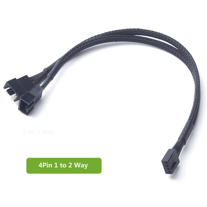 Процессор 4 pin PWM Fan Мощность разветвитель кабель удлинитель для 1 до 3 способа