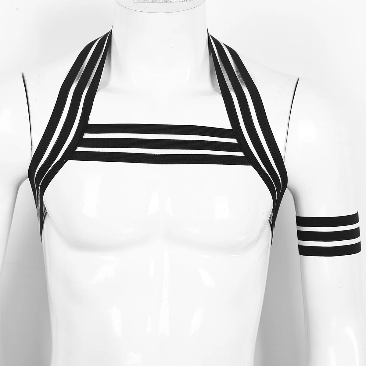 YiZYiF Harness Men Elastic Straps Shoulder Chest Muscle Belt With Armband For Cosplay Role Fancy Club Party Costume Belts -Zentai shop online H825f5a0bc40e47f7a514dc509cdd2d17Y.jpg