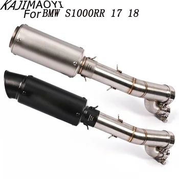 

Motorcycle Exhaust Muffler System Middle Pipe Parts Motorbike Exhaust with db killer For BMW S1000RR S1000R S1000XR 2018 2017
